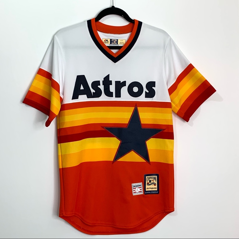 Throwback Cooperstown Majestic Astros Nolan Ryan Jersey #34 Small